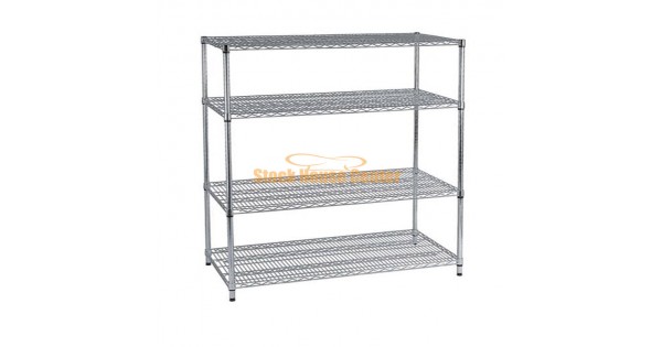 Jumbo Rafiera Ραφιέρα χρωμίου 122x61x180 cm με 4 ράφια