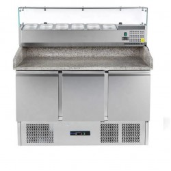 Ψυγείο πίτσας με γρανίτη Bonner GMP-903V διάστ. 140x70x107,5cm